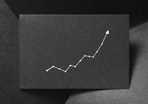 simple line chart in white on black paper - drug overdose