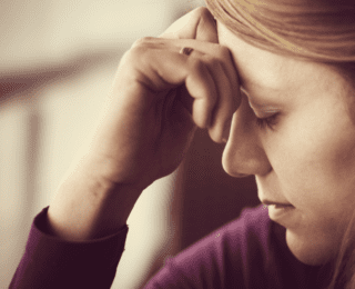 A woman deep in thought.