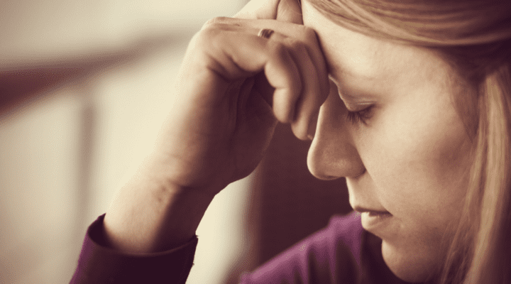 A woman deep in thought.