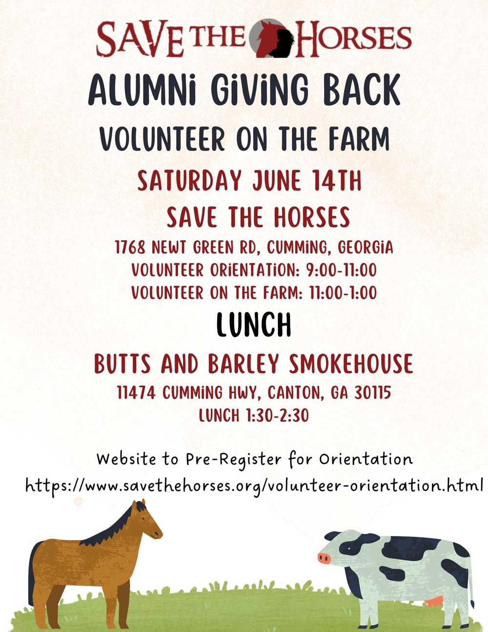alumni event - save horses 