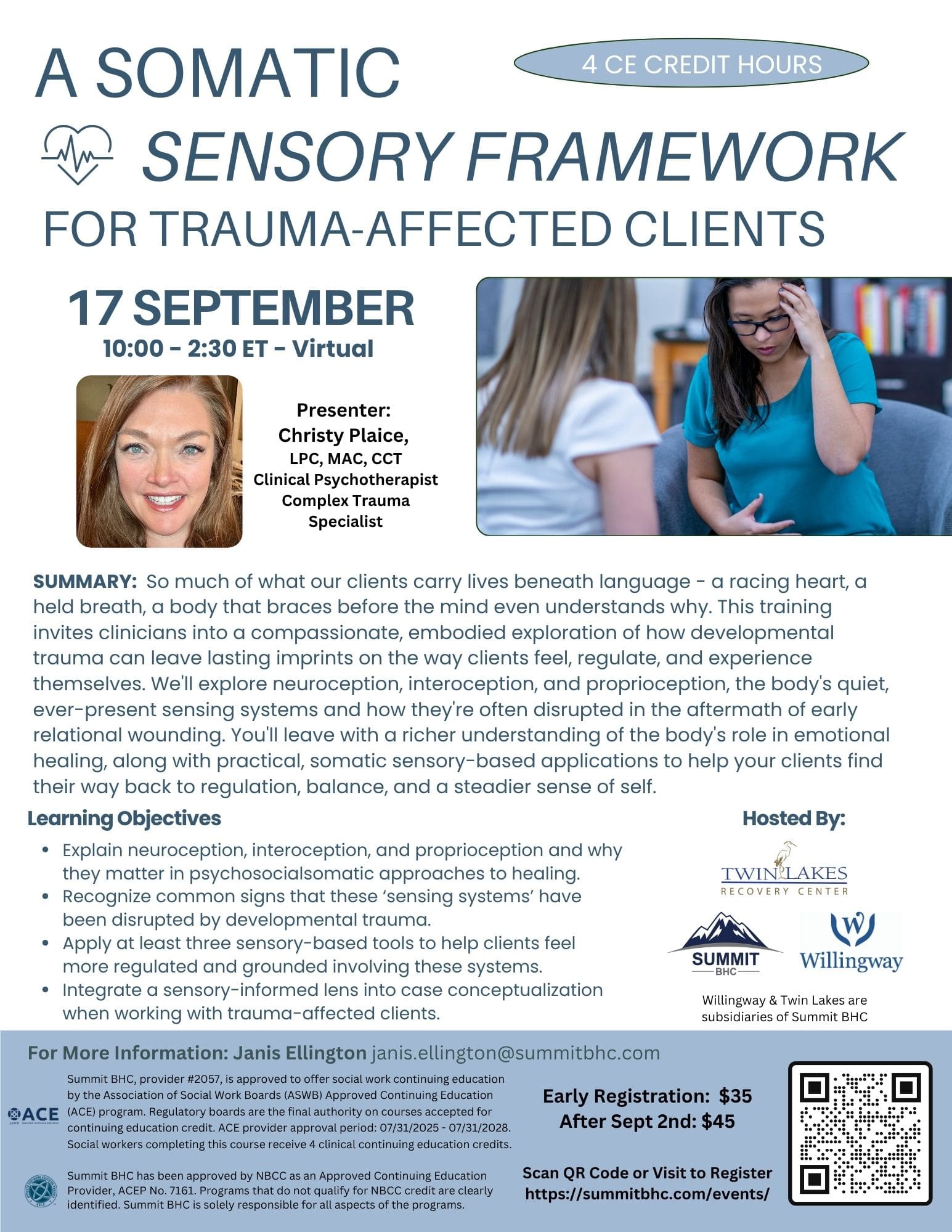 A Somatic Sensory Framework for Trauma-Affected Clients